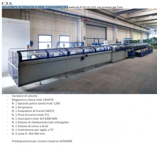 Máquina automática aserrado Conni 450A200NCSPS - Plastin Gold